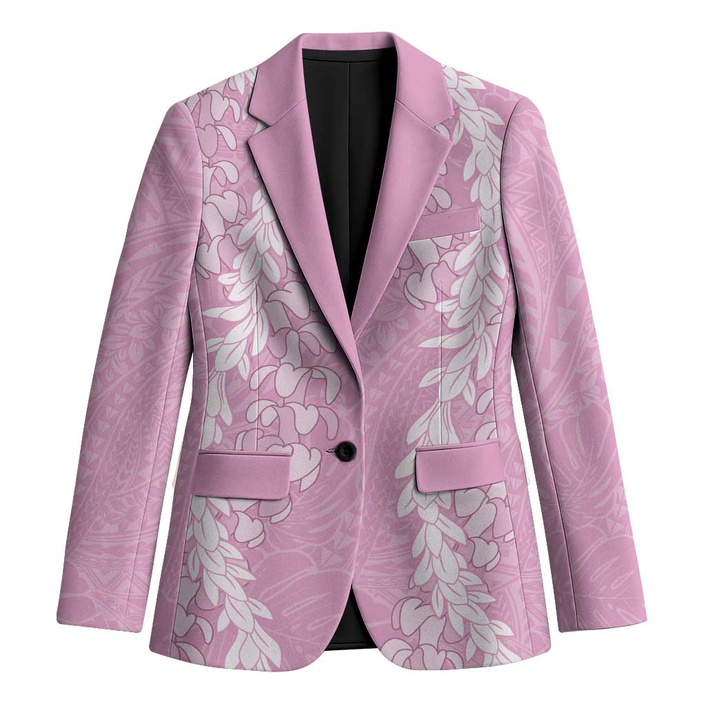 Puakenikeni and Maile Lei Blazer Pink Double Strand Lei LT9 Unisex Pink - Polynesian Pride