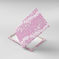 Puakenikeni and Maile Lei Canvas Wall Art Pink Double Strand Lei