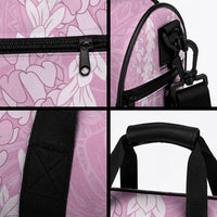 Puakenikeni and Maile Lei Duffle Bag Pink Double Strand Lei