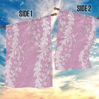 Puakenikeni and Maile Lei Garden Flag Pink Double Strand Lei