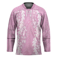 Puakenikeni and Maile Lei Hockey Jersey Pink Double Strand Lei - Polynesian Pride