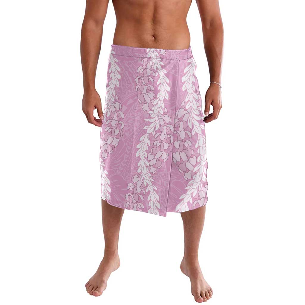 Puakenikeni and Maile Lei Lavalava Pink Double Strand Lei