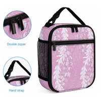 Puakenikeni and Maile Lei Lunch Bag Pink Double Strand Lei