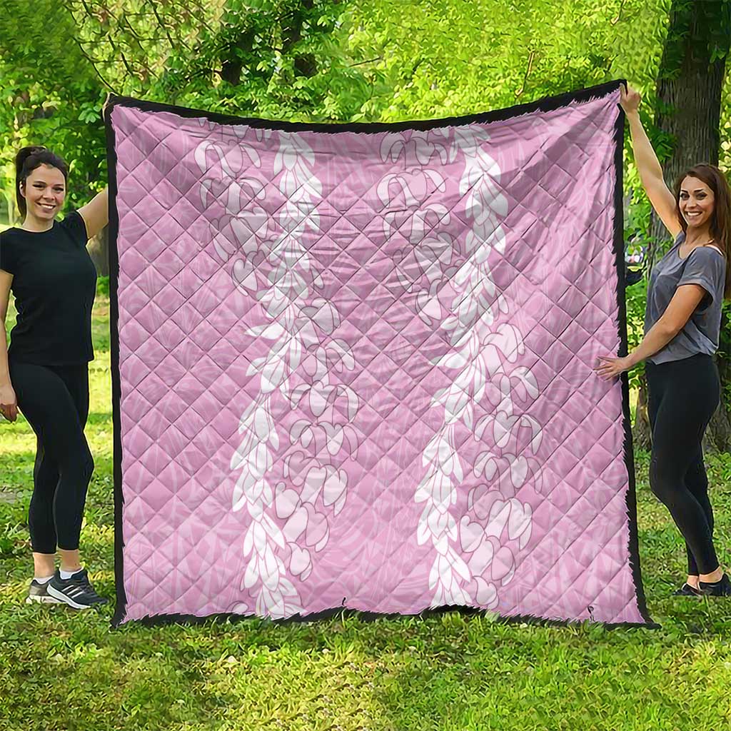 Puakenikeni and Maile Lei Quilt Pink Double Strand Lei LT9 - Polynesian Pride