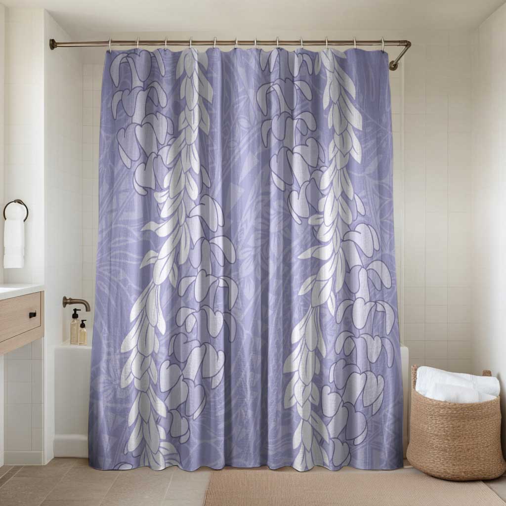 Puakenikeni and Maile Lei Bathroom Set Purple Double Strand Lei - Polynesian Pride