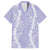 Puakenikeni and Maile Lei Family Matching Off The Shoulder Long Sleeve Dress and Hawaiian Shirt Purple Double Strand Lei