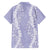 Puakenikeni and Maile Lei Family Matching Off The Shoulder Long Sleeve Dress and Hawaiian Shirt Purple Double Strand Lei