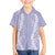 Puakenikeni and Maile Lei Family Matching Off The Shoulder Long Sleeve Dress and Hawaiian Shirt Purple Double Strand Lei