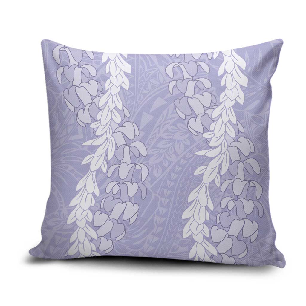 Puakenikeni and Maile Lei Pillow Cover Purple Double Strand Lei - Polynesian Pride
