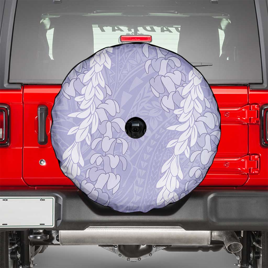 Puakenikeni and Maile Lei Spare Tire Cover Purple Double Strand Lei