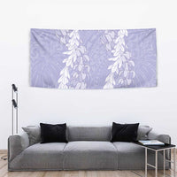 Puakenikeni and Maile Lei Tapestry Purple Double Strand Lei