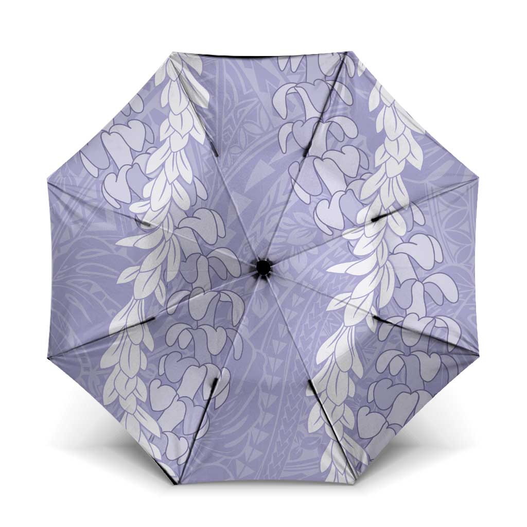 Puakenikeni and Maile Lei Umbrella Purple Double Strand Lei - Polynesian Pride