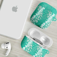 Puakenikeni and Maile Lei AirPods Case Sage Green Double Strand Lei - Polynesian Pride