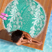 Puakenikeni and Maile Lei Beach Blanket Sage Green Double Strand Lei