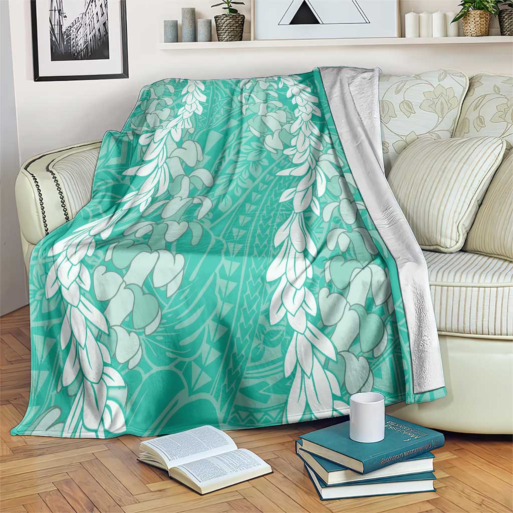 Puakenikeni and Maile Lei Blanket Sage Green Double Strand Lei