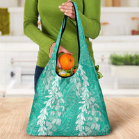 Puakenikeni and Maile Lei Grocery Bag Sage Green Double Strand Lei LT9 - Polynesian Pride