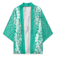 Puakenikeni and Maile Lei Kimono Sage Green Double Strand Lei - Polynesian Pride