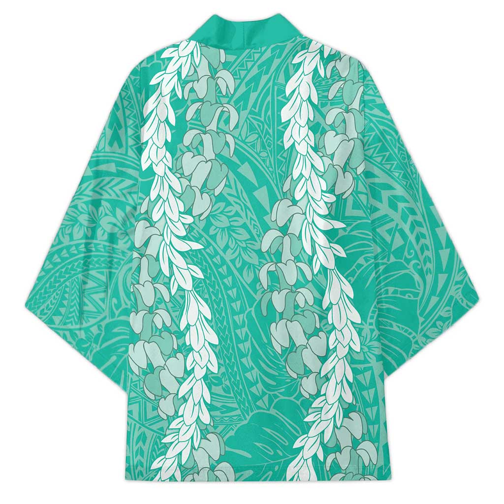 Puakenikeni and Maile Lei Kimono Sage Green Double Strand Lei - Polynesian Pride