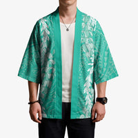 Puakenikeni and Maile Lei Kimono Sage Green Double Strand Lei - Polynesian Pride