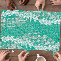 Puakenikeni and Maile Lei Puzzle Sage Green Double Strand Lei LT9 - Polynesian Pride