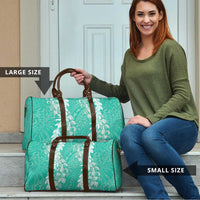 Puakenikeni and Maile Lei Travel Bag Sage Green Double Strand Lei - Polynesian Pride