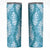 Blue Puakenikeni and Maile Lei Skinny Tumbler Hawaiian Style Tribal Tapa Double Strand Lei