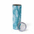 Blue Puakenikeni and Maile Lei Skinny Tumbler Hawaiian Style Tribal Tapa Double Strand Lei