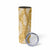 Gold Puakenikeni and Maile Lei Skinny Tumbler Hawaiian Style Tribal Tapa Double Strand Lei