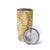 Gold Puakenikeni and Maile Lei Tumbler Cup Hawaiian Style Tribal Tapa Double Strand Lei