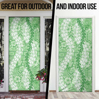 Green Puakenikeni and Maile Lei Door Cover Hawaiian Style Tribal Tapa Double Strand Lei - Polynesian Pride
