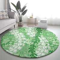 Green Puakenikeni and Maile Lei Round Carpet Hawaiian Style Tribal Tapa Double Strand Lei LT9 - Polynesian Pride