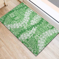 Green Puakenikeni and Maile Lei Rubber Doormat Hawaiian Style Tribal Tapa Double Strand Lei LT9 - Polynesian Pride