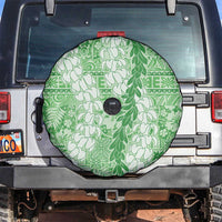 Green Puakenikeni and Maile Lei Spare Tire Cover Hawaiian Style Tribal Tapa Double Strand Lei