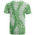 Green Puakenikeni and Maile Lei T Shirt Hawaiian Style Tribal Tapa Double Strand Lei