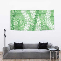 Green Puakenikeni and Maile Lei Tapestry Hawaiian Style Tribal Tapa Double Strand Lei LT9 - Polynesian Pride