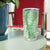 Green Puakenikeni and Maile Lei Tumbler Cup Hawaiian Style Tribal Tapa Double Strand Lei