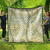 Vintage Puakenikeni and Maile Lei Quilt Hawaiian Style Tribal Tapa Double Strand Lei