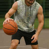 Vintage Puakenikeni and Maile Lei Sleeveless Hoodie Hawaiian Style Tribal Tapa Double Strand Lei - Polynesian Pride