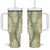 Vintage Puakenikeni and Maile Lei Tumbler With Handle Hawaiian Style Tribal Tapa Double Strand Lei
