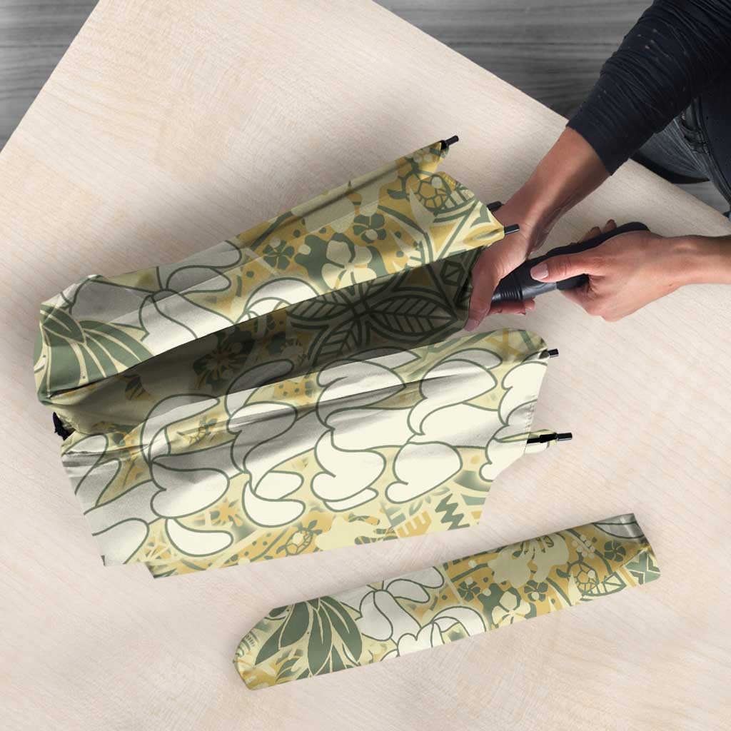 Vintage Puakenikeni and Maile Lei Umbrella Hawaiian Style Tribal Tapa Double Strand Lei - Polynesian Pride