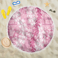 Pink Puakenikeni and Maile Lei Beach Blanket Hawaiian Style Tribal Tapa Double Strand Lei