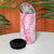 Pink Puakenikeni and Maile Lei 4 in 1 Can Cooler Tumbler Hawaiian Style Tribal Tapa Double Strand Lei