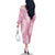 Pink Puakenikeni and Maile Lei Family Matching Off The Shoulder Long Sleeve Dress and Hawaiian Shirt Hawaiian Style Tribal Tapa Double Strand Lei