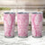 Pink Puakenikeni and Maile Lei Tumbler Cup Hawaiian Style Tribal Tapa Double Strand Lei