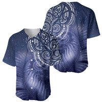 New Zealand Galaxy Fern Baseball Jersey LT9 - Polynesian Pride