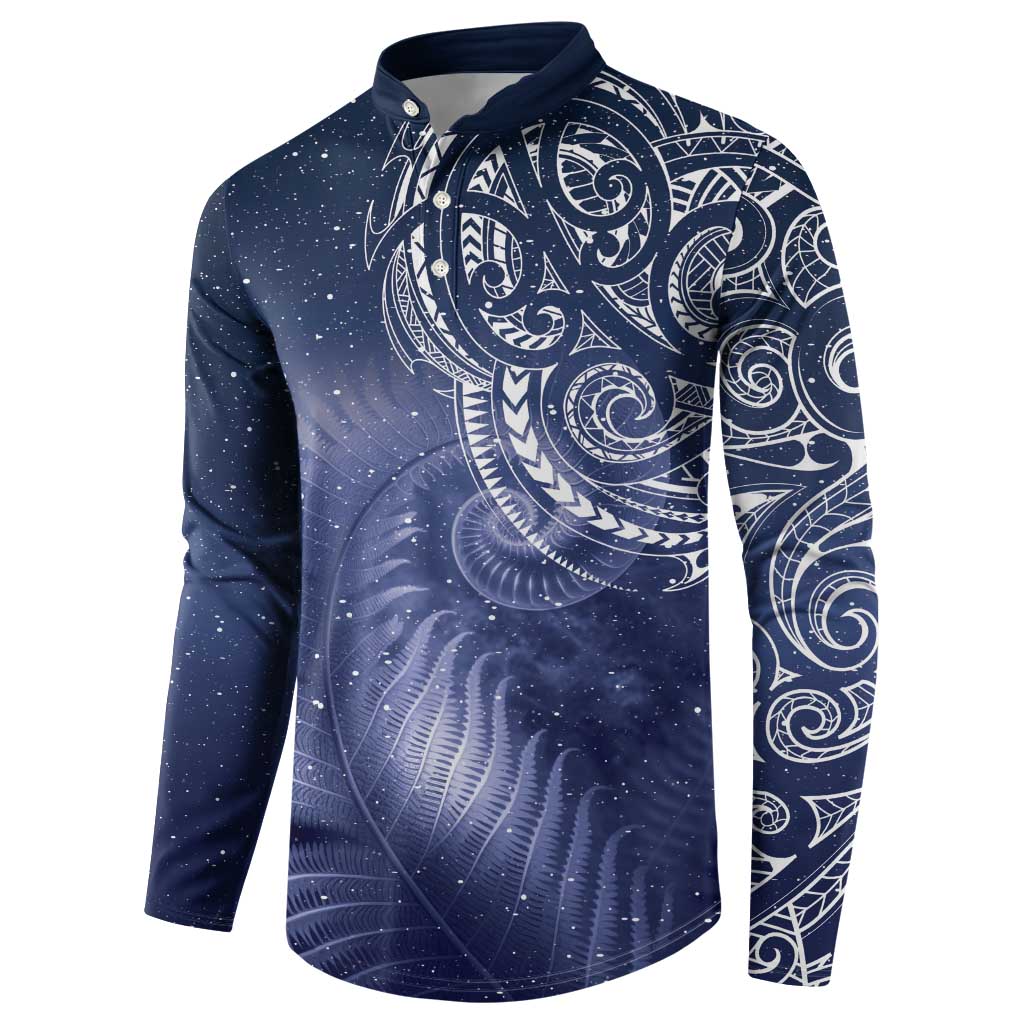 New Zealand Galaxy Fern Button Sweatshirt