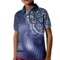 New Zealand Galaxy Fern Kid Polo Shirt LT9 Kid Galaxy - Polynesian Pride