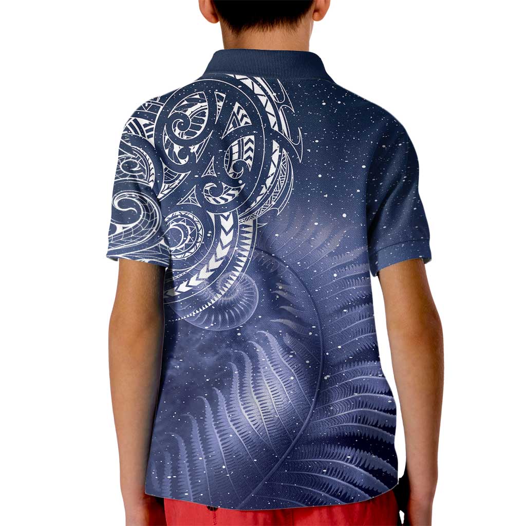 New Zealand Galaxy Fern Kid Polo Shirt LT9 - Polynesian Pride