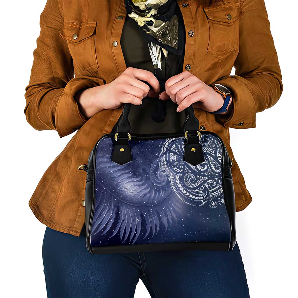 New Zealand Galaxy Fern Shoulder Handbag LT9 - Polynesian Pride