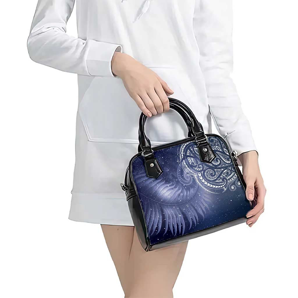 New Zealand Galaxy Fern Shoulder Handbag LT9 - Polynesian Pride